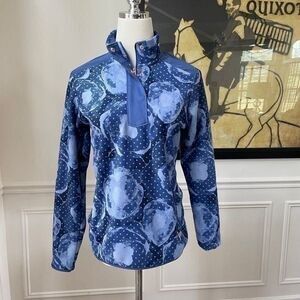 Adidas Golf Climawarm Floral 1/2 zip Shag Fleece Lined XS